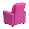 Flash Furniture Kids Recliner, 21-1/2" to 36-1/2" x 27", Upholstery Color: Pink, Weight Capacity: 90 lb. DG-ULT-KID-HOT-PINK-GG - alternate 10